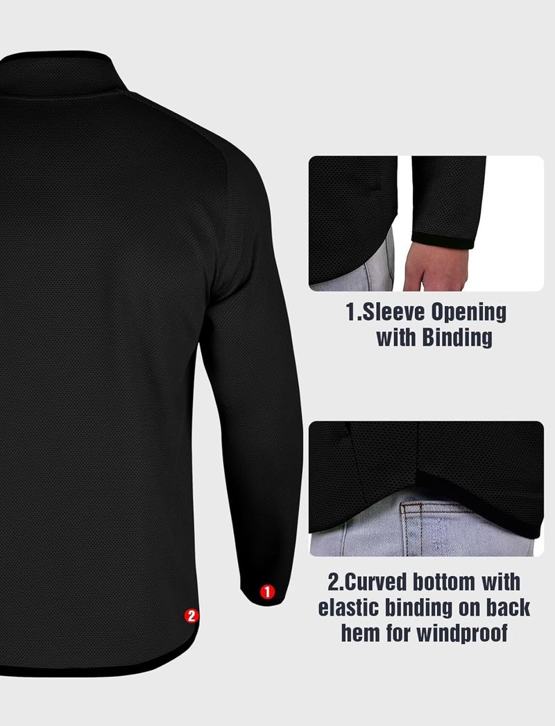 Zengjo Men's Track Jackets Full Zip Running Athletic Workout Lightweight Windproof Jacket with Zipper Pockets Quick Dry - Image 5